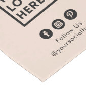 Zakelijke Logo Social Media Soft Pink Evenement Di Medium Tafelloper (Hoek)