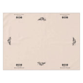 Zakelijke Logo Social Media Zacht Roze Display Tafelkleed (Voorkant (Horizontaal))