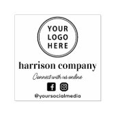 Zakelijke Logo Social Media Zelfinktende Stempel (Design)