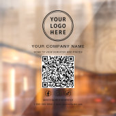 Zakelijke Logo Sociale Media QR Code Raamsticker (Vel 2)