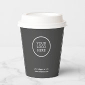 Zakelijke Logo | Stijlvolle moderne professional Papieren Bekers (Voorkant)