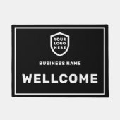 Zakelijke Logo | Stijlvolle zwarte moderne profess Deurmat (Voorkant)