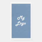 Zakelijke logo stoffig blauw servet (Voorkant)