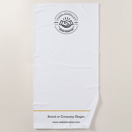 Zakelijke Logo | Strandlaken Minimalistische stran (Voorkant)