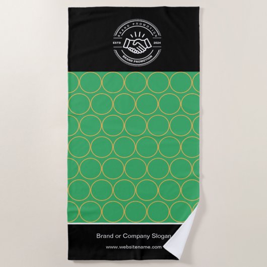 Zakelijke Logo | Strandlaken Minimalistische stran (Voorkant)