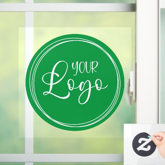 Zakelijke Logo tegen Green Circle Raamsticker (Huis)