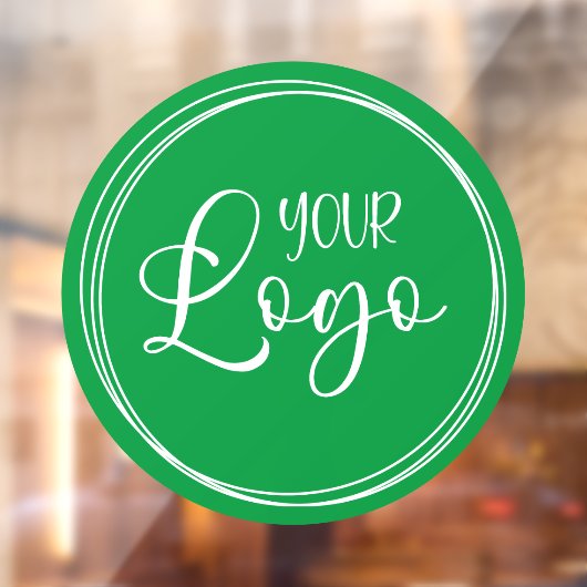 Zakelijke Logo tegen Green Circle Raamsticker (Vel 2)
