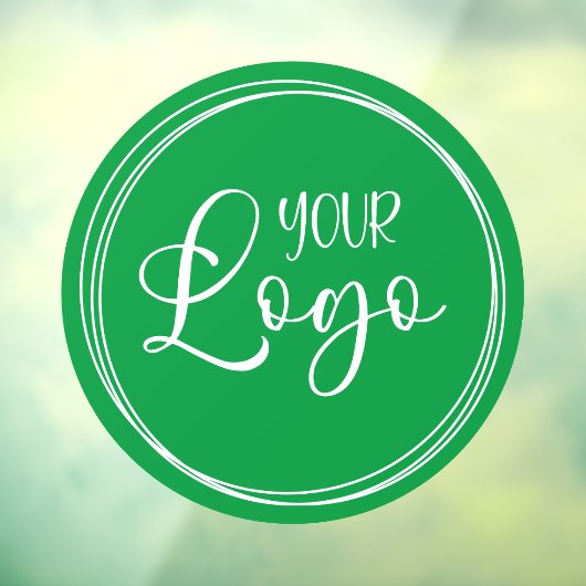 Zakelijke Logo tegen Green Circle Raamsticker (Vel 3)