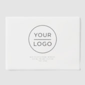 Zakelijke Logo-tekst Eenvoudig Vellum Uitnodigingen (Voorkant)