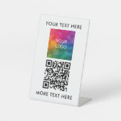 Zakelijke Logo Tekst  Eenvoudige Sjabloon Reclamebord Met Voetstuk (Voorkant)