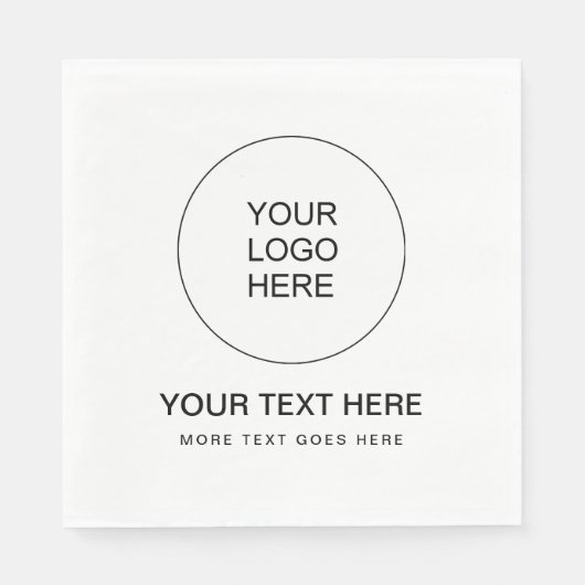 Zakelijke Logo Tekst hier Aangepaste Sjabloon Lunc Servet (Voorkant)