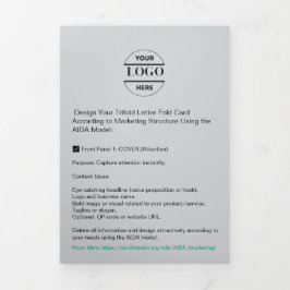 Zakelijke Logo & tekst Modern Trifold Brochure Drieluik Kaart