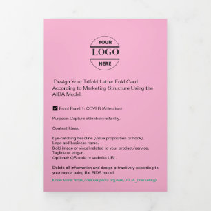 Zakelijke Logo & tekst Modern Trifold Brochure Drieluik Kaart