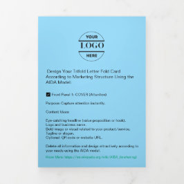 Zakelijke Logo & tekst Modern Trifold Brochure Drieluik Kaart
