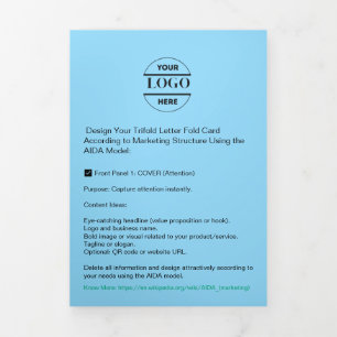 Zakelijke Logo & tekst Modern Trifold Brochure Drieluik Kaart