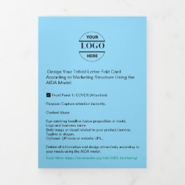 Zakelijke Logo & tekst Modern Trifold Brochure Drieluik Kaart