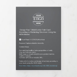 Zakelijke Logo & tekst Modern Trifold Brochure Drieluik Kaart