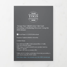 Zakelijke Logo & tekst Modern Trifold Brochure Drieluik Kaart