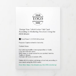 Zakelijke Logo & tekst Modern Trifold Brochure Drieluik Kaart