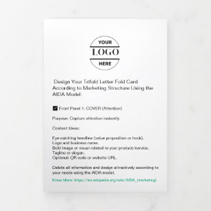 Zakelijke Logo & tekst Modern Trifold Brochure Drieluik Kaart