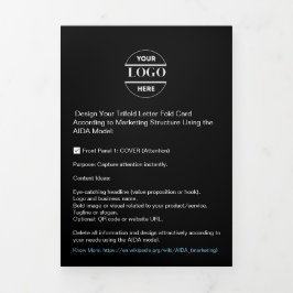 Zakelijke Logo & tekst Modern Trifold Brochure Drieluik Kaart