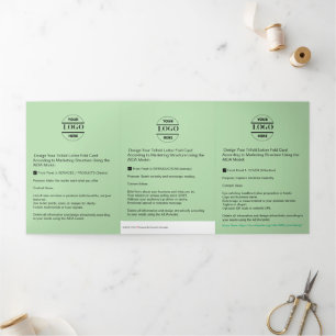 Zakelijke Logo & tekst Modern Trifold Brochure Drieluik Kaart