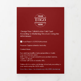 Zakelijke Logo & tekst Modern Trifold Brochure Drieluik Kaart