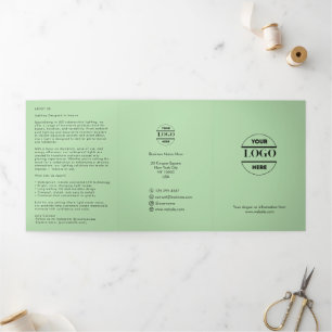 Zakelijke Logo & tekst Modern Trifold Brochure Drieluik Uitnodiging