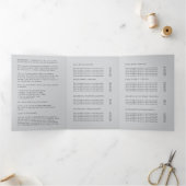 Zakelijke Logo & tekst Modern Trifold Brochure Drieluik Uitnodiging (Binnen)