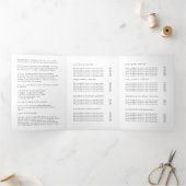 Zakelijke Logo & tekst Modern Trifold Brochure Drieluik Uitnodiging (Binnen)