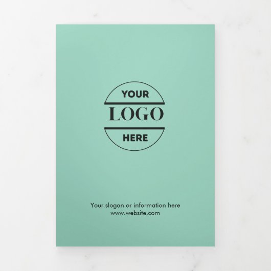 Zakelijke Logo & tekst Modern Trifold Brochure Drieluik Uitnodiging (Cover)