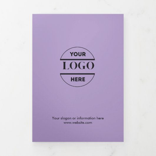 Zakelijke Logo & tekst Modern Trifold Brochure Drieluik Uitnodiging (Cover)