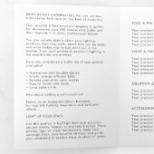 Zakelijke Logo & tekst Modern Trifold Brochure Drieluik Uitnodiging (Binnenzijde eerst)
