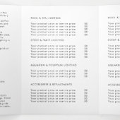 Zakelijke Logo & tekst Modern Trifold Brochure Drieluik Uitnodiging (Binnenkant midden)