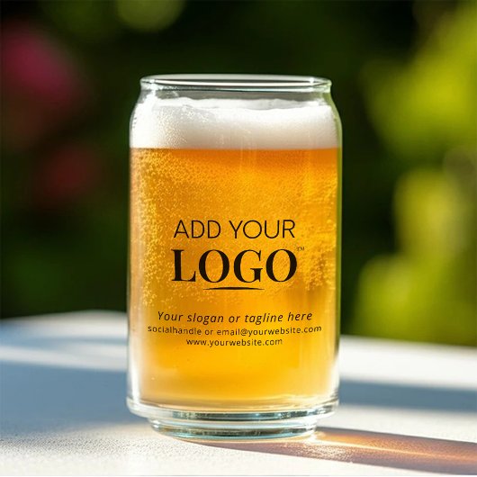 Zakelijke Logo & Tekst Promotie Bedrijfsbier Blikvorm Glas