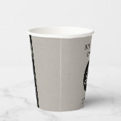 Zakelijke Logo, tekst, QR-code met beige koffie Papieren Bekers (Rechts)