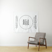 Zakelijke Logo-tekst uploaden Verticaal Medium Ach Wandkleed (In Situ (horizontaal))