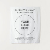 Zakelijke Logo-tekst uploaden Verticaal Medium Ach Wandkleed (Voorkant)