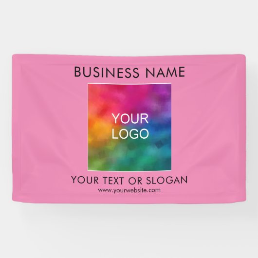 zakelijke Logo tekstkleur Sjabloon Spandoek (Horizontaal)