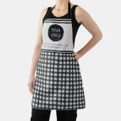 Zakelijke Logo Text Company Branded Buffalo Plaid Schort (Insitu)