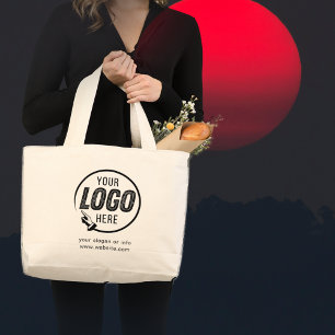 Zakelijke Logo toevoegen Bedrijf Professional Co Grote Tote Bag