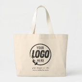 Zakelijke Logo toevoegen | Bedrijf Professional Co Grote Tote Bag (Voorkant)