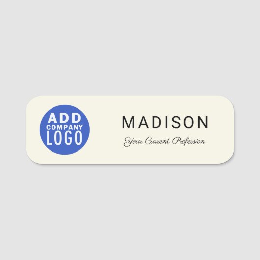 Zakelijke Logo Tradeshow Rep Company Employee Naamplaatje (Voorkant)