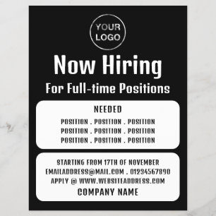 Zakelijke Logo, vacaturewerving Adverteren Flyer