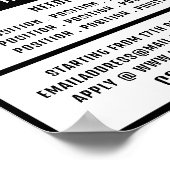 Zakelijke Logo, vacaturewerving Adverteren Poster (Hoek)