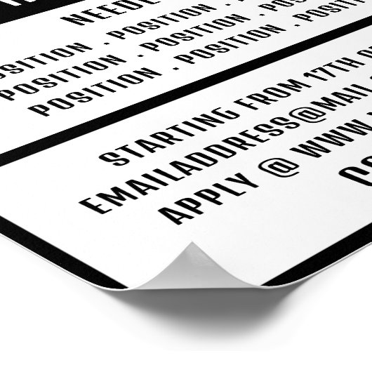 Zakelijke Logo, vacaturewerving Adverteren Poster (Hoek)