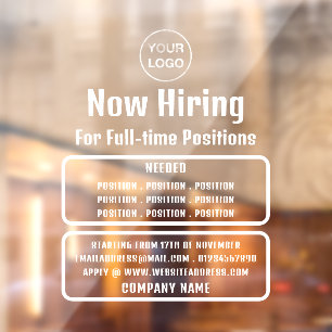 Zakelijke Logo, vacaturewerving Adverteren Raamsticker