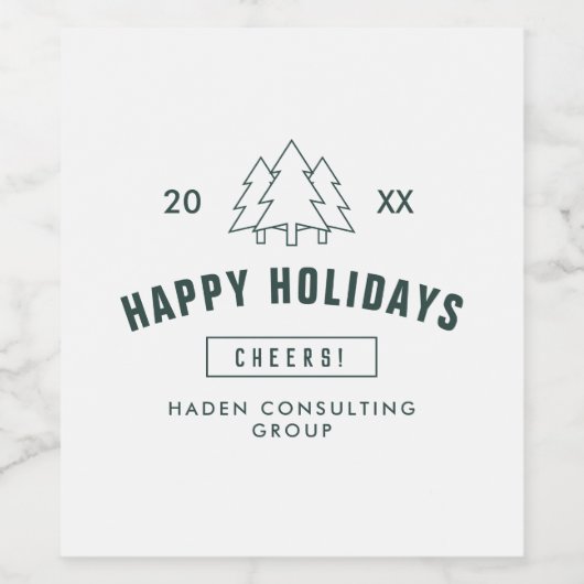 Zakelijke Logo vakantie Wijn Etiket (Enkel label)