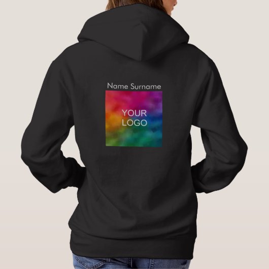Zakelijke Logo van het bedrijf Dubbele zijdes Basi Hoodie (Achterkant)