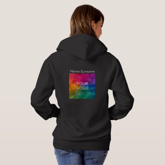 Zakelijke Logo van het bedrijf Dubbele zijdes Basi Hoodie (Achterkant volledig)